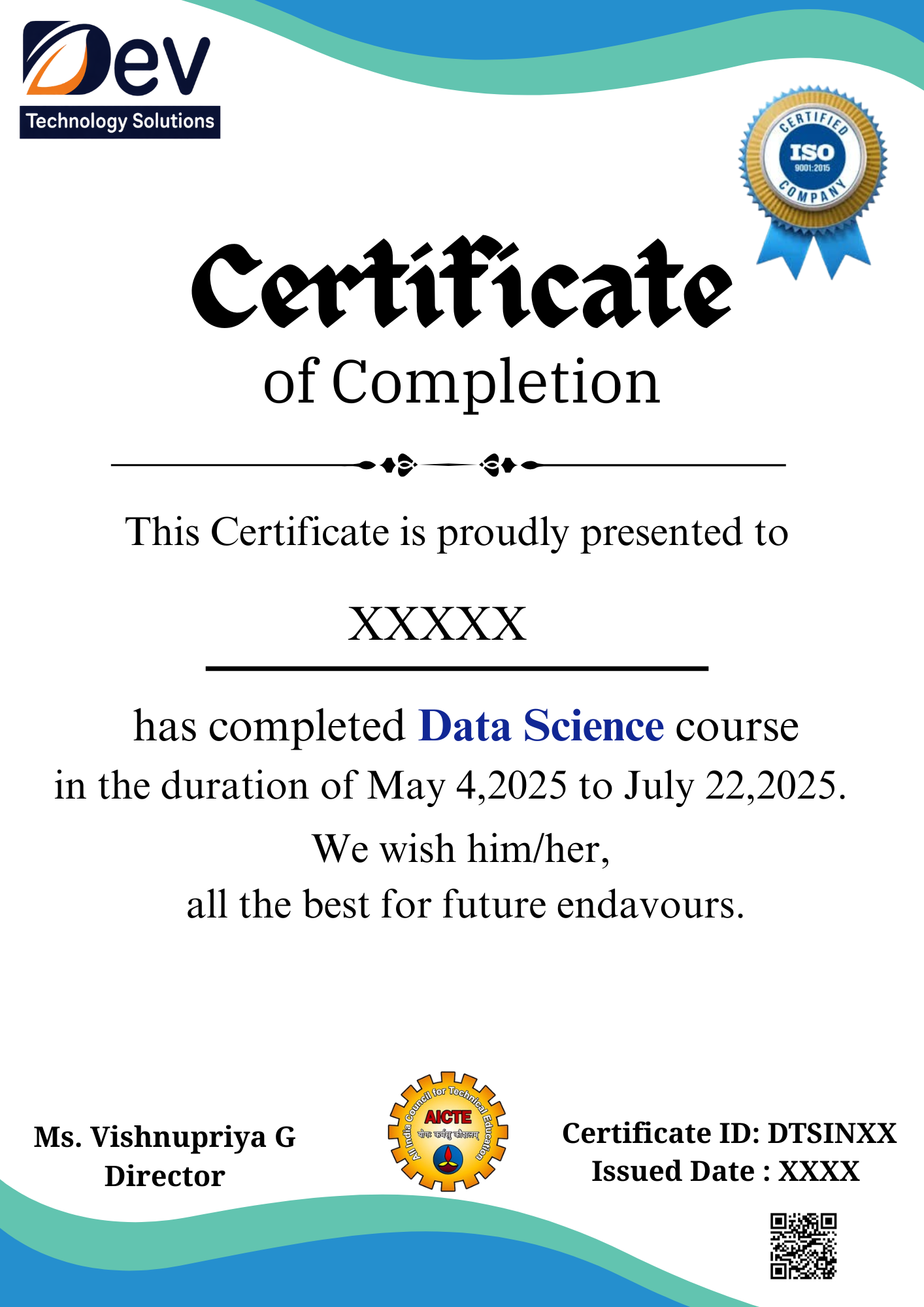 Certificate Sample